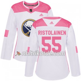 Buffalo Sabres Trikot Rasmus Ristolainen 55 Adidas 2017-2018 Weiß Pink Fashion Authentic - Dame